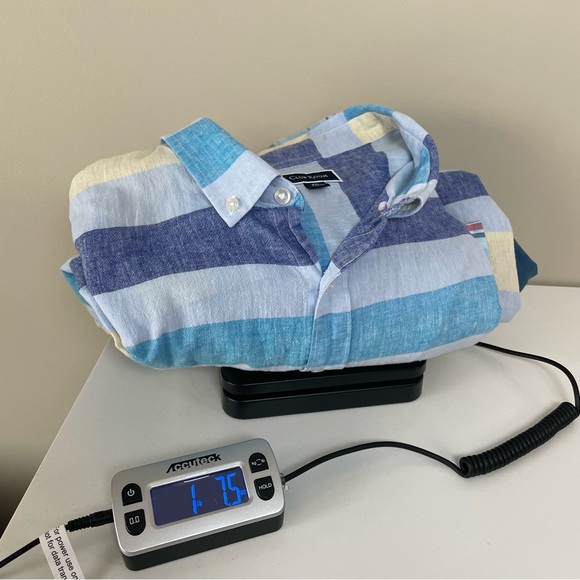 Mens Linen Blend BUNDLE 38x7 Shorts XXL Button Downs Plaid Coastal Summer Preppy - Picture 14 of 14